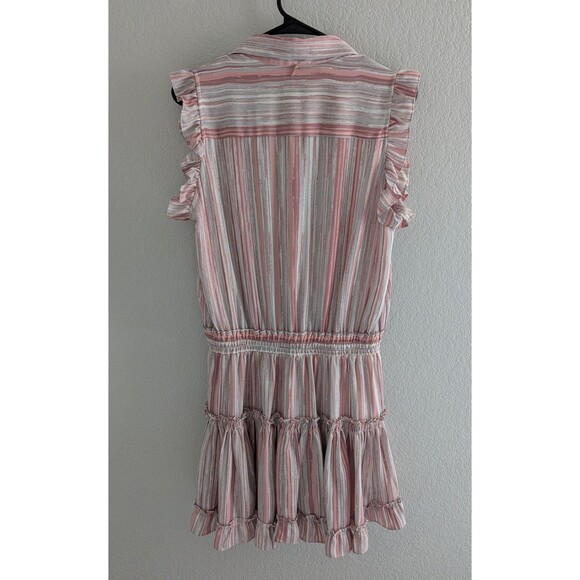 Misa Los Angeles Carlota Mini Dress Women's Size Medium Pink Abstract Stripe - Picture 5 of 7